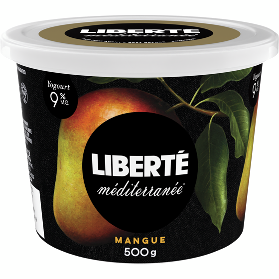 Liberté Méditerranée yogourt mangue 9 % m.g. 500 g, 1,00 $/100g