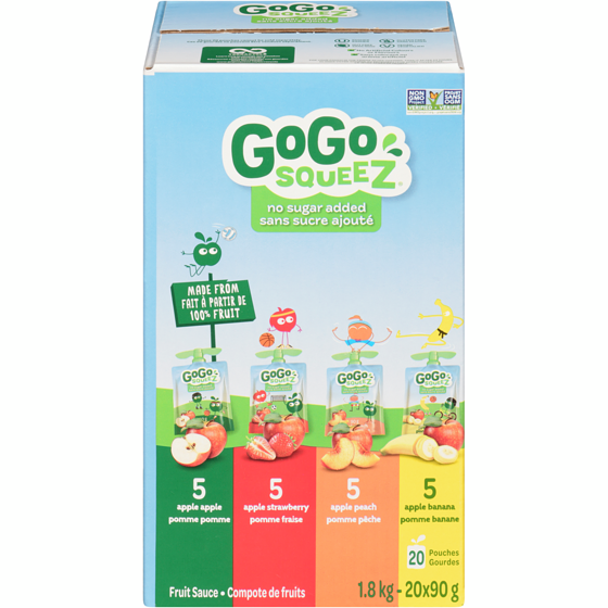 GoGo Squeez Compote de fruits 20x90.0 g, 1,00 $/100g