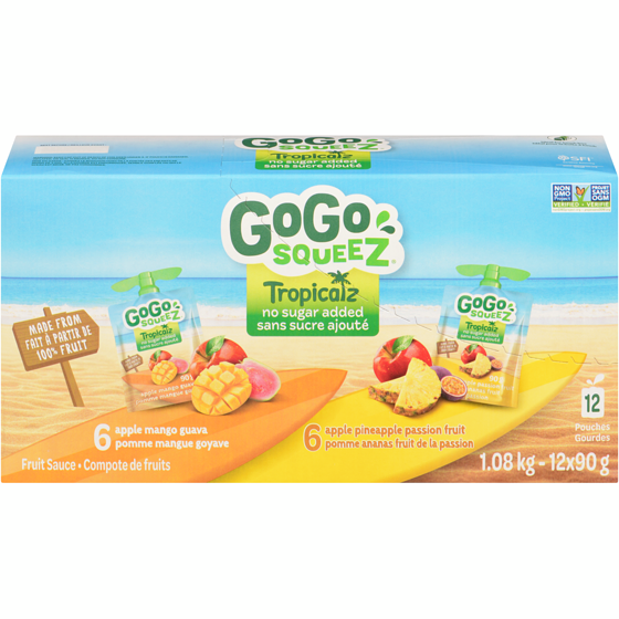 GoGo squeez Tropicalz Fruit Sauce, Made from 100% Fruit, 12 Pack 1.08 kg, $1.16/100g