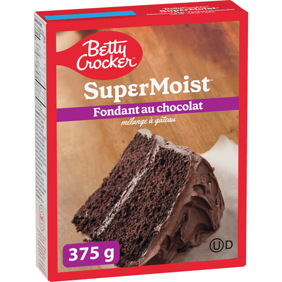 Betty Crocker Super Moist mélange à gâteau fudge au chocolat 375 g, 0,80 $/100g