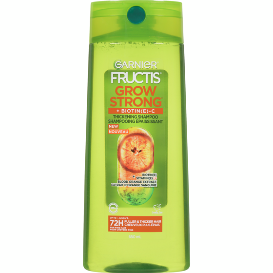 Garnier Fructis Grow Strong Thickening Shampoo for Fine Hair, with Vitamin C 650 ml, $1.46/100ml
