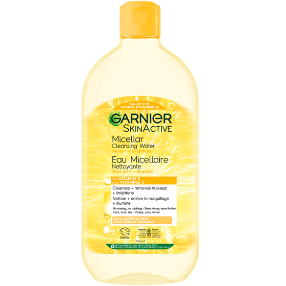 Garnier Micellar Water Facial Cleanser & Makeup Remover with Vitamin C 700 ml, $2.64/100ml