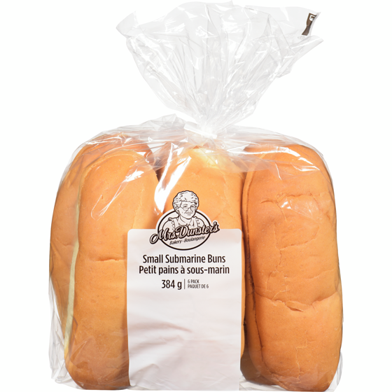 Mrs. Dunster’s Petit pains à sous-marin 384 g, 1,17 $/100g