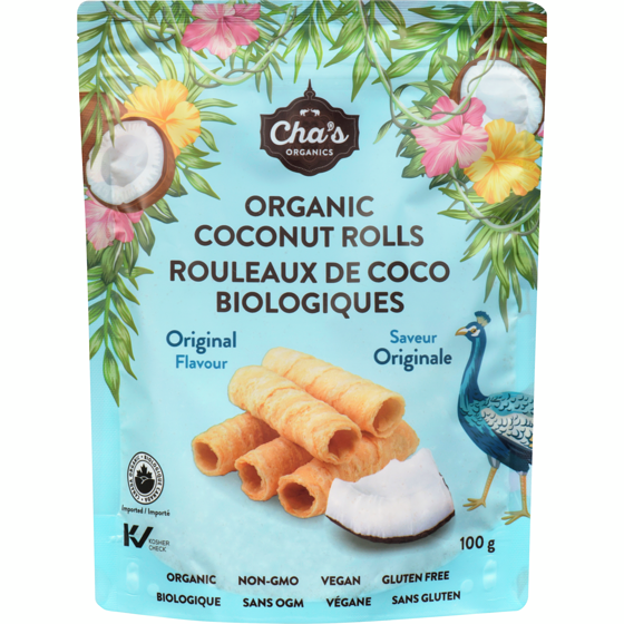 Cha's Organics Organic Coconut Rolls Original Flavour 100 g, $8.49/100g