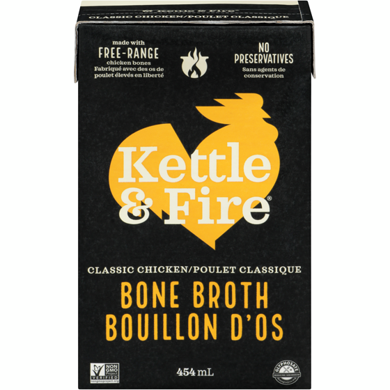 Kettle & Fire Bone Broth Classic Chicken Organic 454 ml, $2.64/100ml