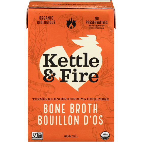 Kettle & Fire Bouillon d'os curcuma gingembre biologique 454 ml, 2,86 $/100ml