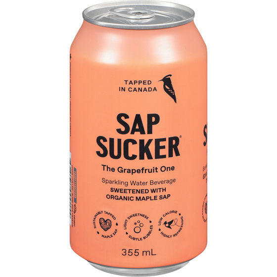 Sap Sucker Sparkling Water Beverage The Grapefruit One 355 ml, $0.70/100ml