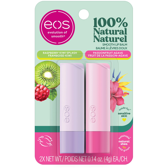 Evolution of Smooth 100% Natural Smooth Lip Balm, Raspberry Kiwi Splash and Passionfruit Agave 8 g, $118.63/100g