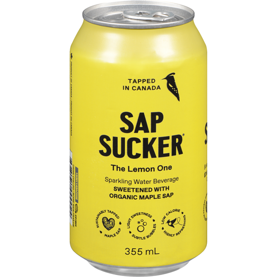 Sap Sucker Sparkling Water Beverage The Lemon One 355 ml, $0.70/100ml