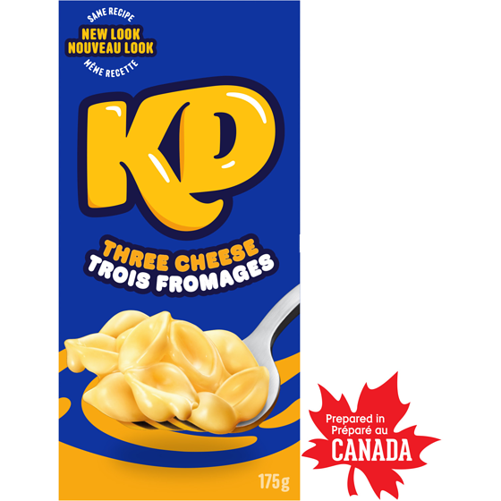 Kraft Macaroni et fromage trois fromages, boîte 175 g, 1,71 $/100g