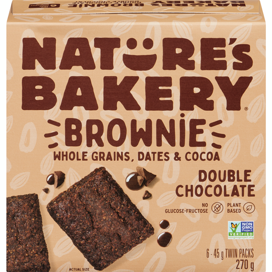 Nature's Bakery Brownie Double Chocolate 270 g, $2.96/100g