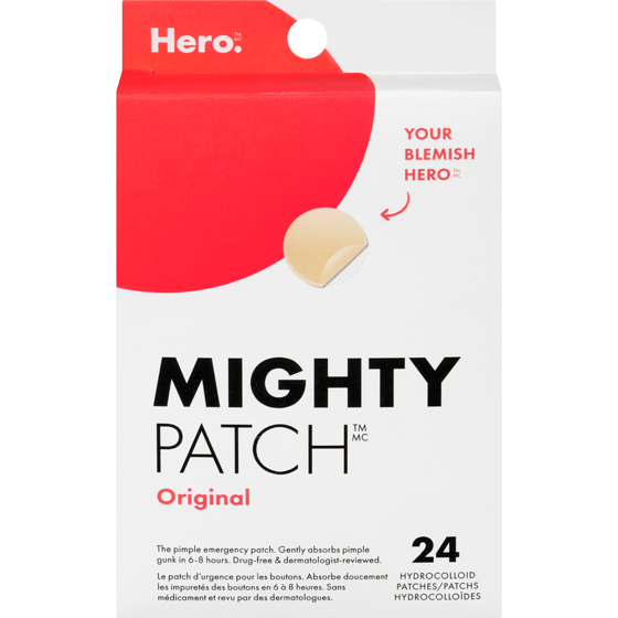 Hero Mighty Patch Hydrocolloid Patches Original 24 ea, $0.75/1ea