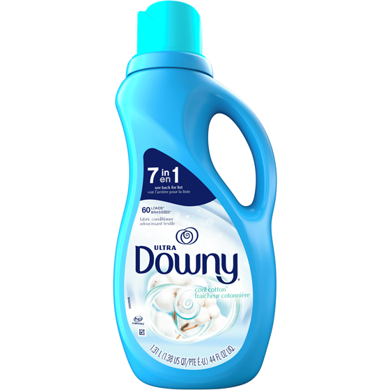 Downy Soft, 2 in 1 Soft and Fresh Liquid Fabric Softener, Cool Cotton, 60 Loads 1.31 l, $0.69/100ml