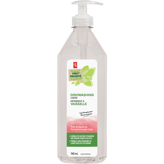 President's Choice Dishwashing Liquid, Pink Grapefruit 740 ml, $0.58/100ml