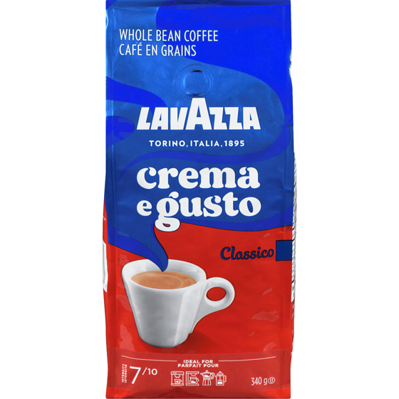 Lavazza Crema E Gusto Whole Bean Coffee Classico 340 g, $5.59/100g