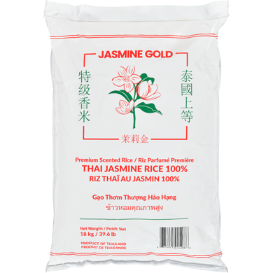 Jasmine Gold Jasmine Rice 18 kg, $0.23/100g