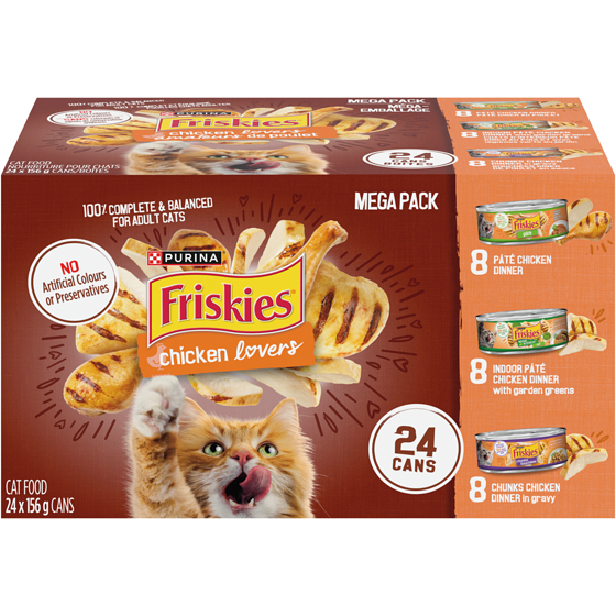Purina Friskies Chicken Lovers Variety Pack, Wet Cat Food 3.74 kg, $0.57/100g