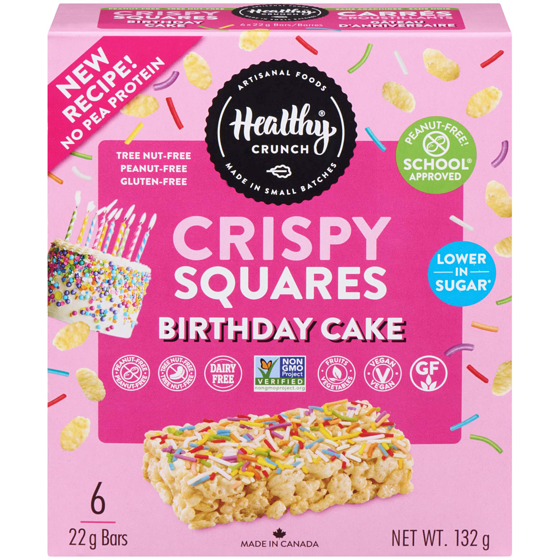 Healthy Crunch Birthday Cake Crispy Squares  132 g, $4.54/100g