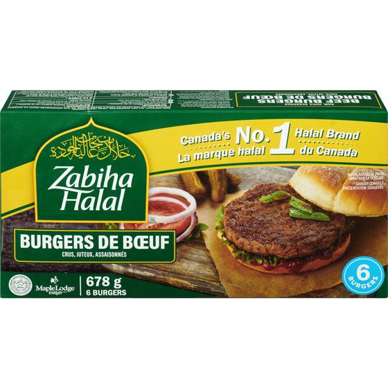 Zabiha Halal Burgers de bœuf 678 g, 2,06 $/100g