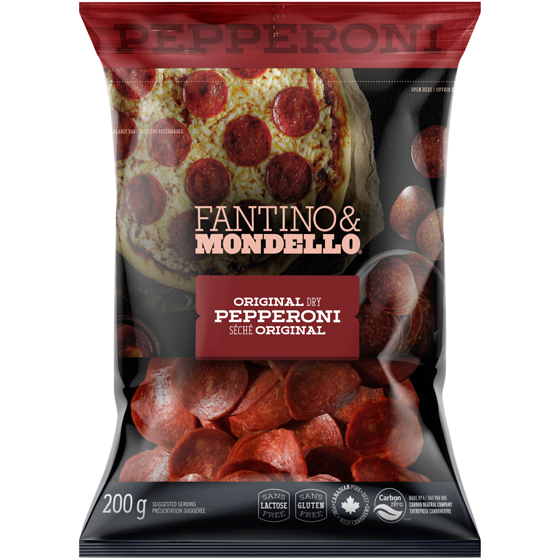 Fantino & Mondello Sliced Dry Pepperoni 200 g, $4.00/100g