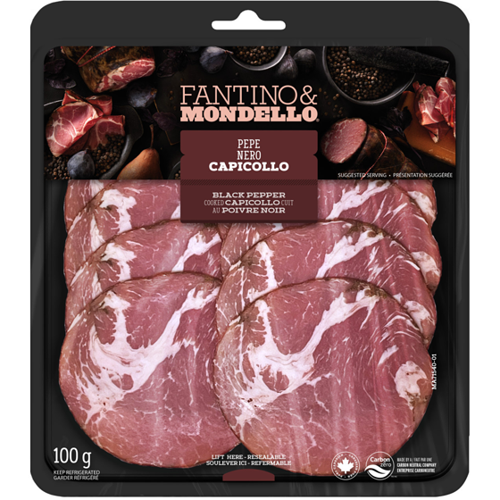 Fantino & Mondello Pepe Nero Sliced Capicollo 100 g, $8.79/100g