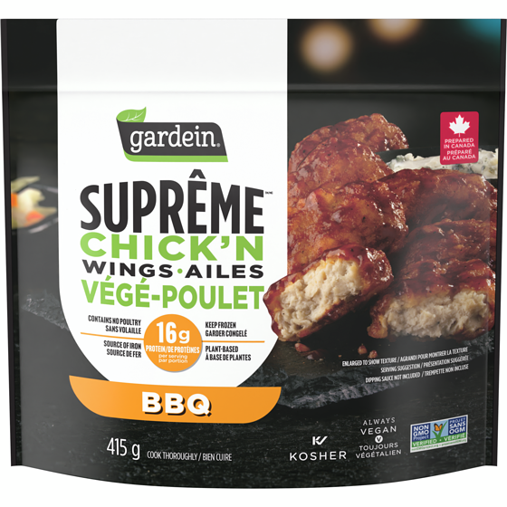 Gardein Suprême Chick'n Wings Bbq 415 g, $3.25/100g