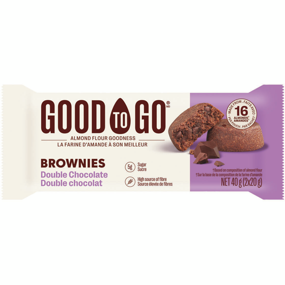 Good to Go Brownies Double Chocolate (Case) 6x40.0 g, $6.66/100g