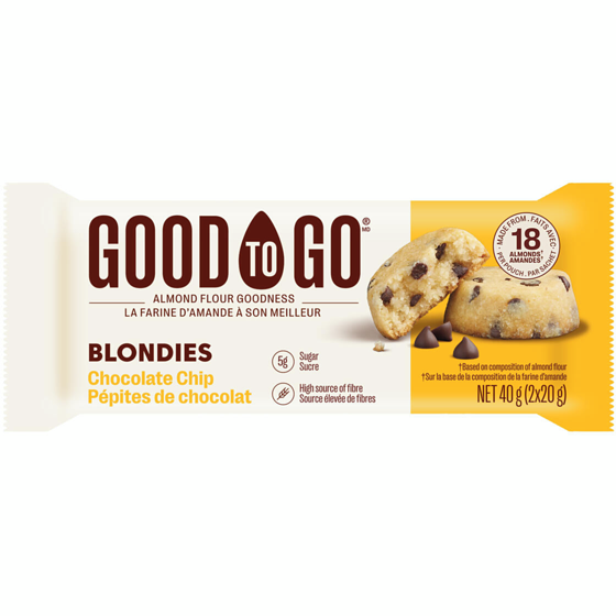 Good to Go Blondies pépites de chocolat 40 g, 7,48 $/100g