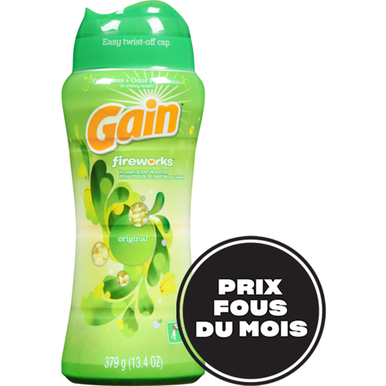Gain Perles de rehausseur de parfum pour lessive Fireworks, Original  379 g, 3,96 $/100g