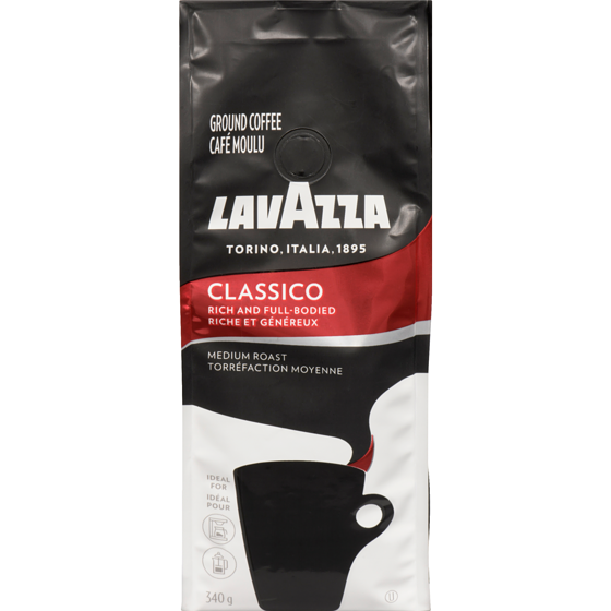 Lavazza Ground Coffee Classico Medium Roast 340 g, $5.59/100g
