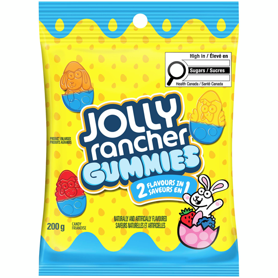 JOLLY RANCHER Gummies 2-Flavours-In-1 200 g, $2.00/100g