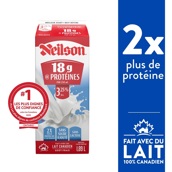 Neilson Breuvage 18 g de protéines 3.25 % 1.89 l, 0,42 $/100ml