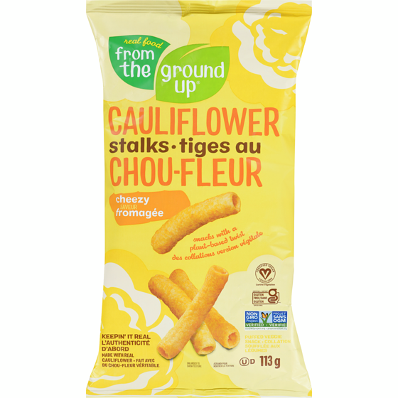 From The Ground Up Cauliflower Stalks, Cheezy 113 g, $5.30/100g