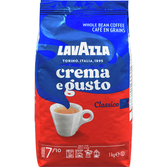 Lavazza Crema e Gusto Whole Coffee Beans, Classico 1 kg, $3.10/100g