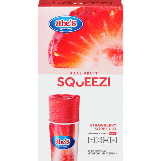 abes Squeezi Strawberry Sorbetto 113 g, $7.07/100g