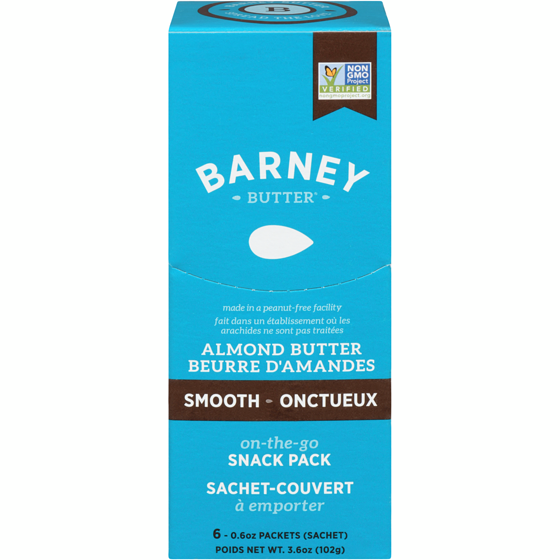 Barney Butter Almond Butter Smooth Snack Pack 6x17.0 g, $41.12/100g