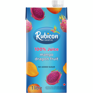 Rubicon Mango Dragon Fruit 100% Juice Blend 1 l, $0.35/100ml