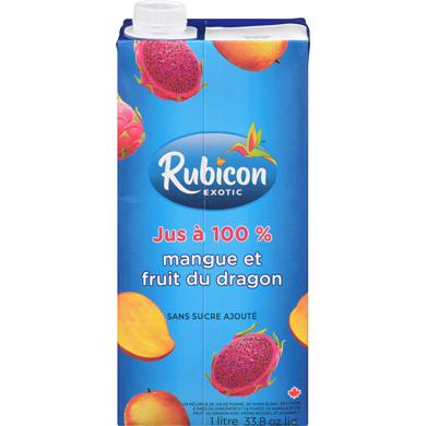 Rubicon Mélange de jus à 100 % à la mangue et au fruit du dragon 1 l, 0,35 $/100ml