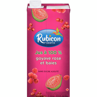 Rubicon Mélange de jus à 100 % à la goyave rose et aux baies 1 l, 0,35 $/100ml