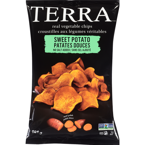 Terra Sweet Potato Vegetable Chips, No Salt Added 141 g, $4.26/100g