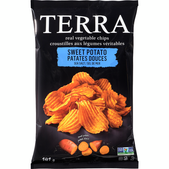 Terra Krinkle Cut Sweet Potato Vegetable Chips 141 g, $4.26/100g