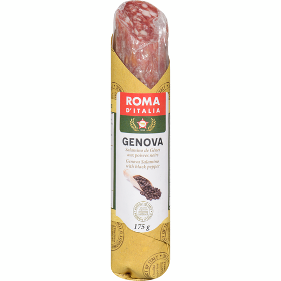 Roma Roma d'Italia Salamino de Gênes aux poivres noirs 175 g, 5,99 $/100g