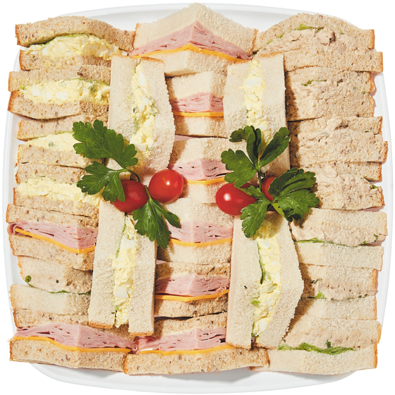 null 24hr Notice Required - Classic Tea Sandwich Platter 1 kg, $2.00/100g