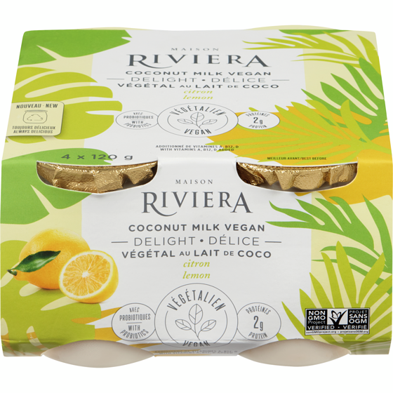 Riviera Vegan Delight Coconut Milk, Lemon 4x120.0 g, $1.56/100g