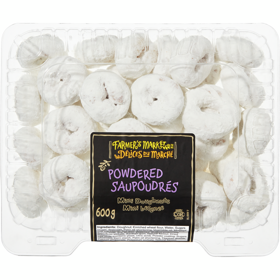 Délices du Marché Mini beignes saupoudrés 600 g, 1,00 $/100g
