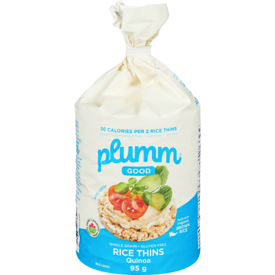 Plum M Good Rice Cakes Gluten Free Rice Thins Quinoa 95 g, $4.73/100g