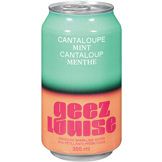 Geeze Louise Sparkling Water, Cantaloupe 355 ml, $1.12/100ml