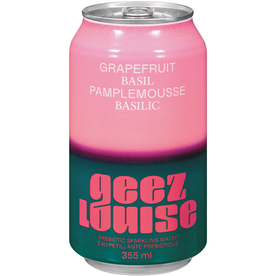 Geeze Louise Sparkling Water, Grapefruit 355 ml, $1.12/100ml