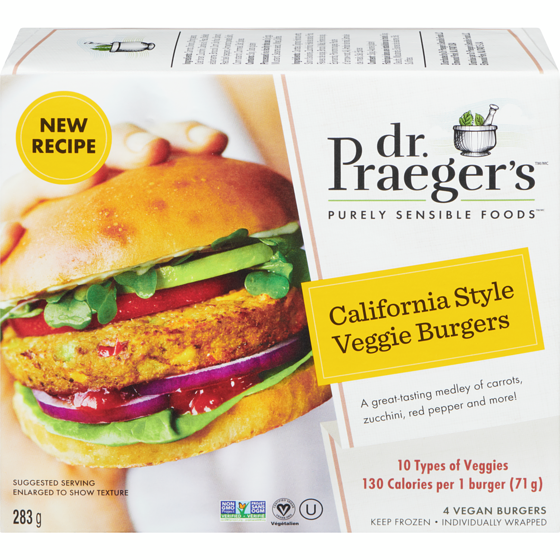 Dr. Praeger California Style Veggie Burgers 283 g, $3.00/100g