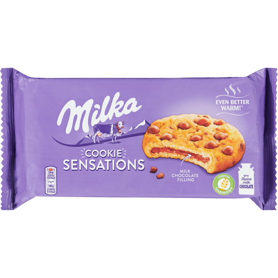 Milka Biscuits aux pépites de chocolat au fourrage de chocolat 156 g, 3,71 $/100g